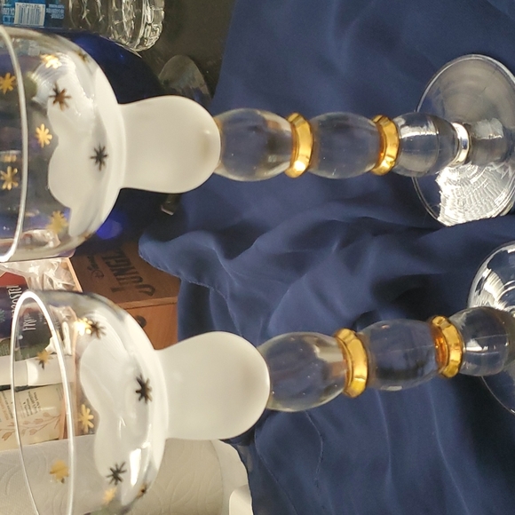 SET OF 2 HOLIDAY CANDLE HOLDERS - Picture 3 of 4